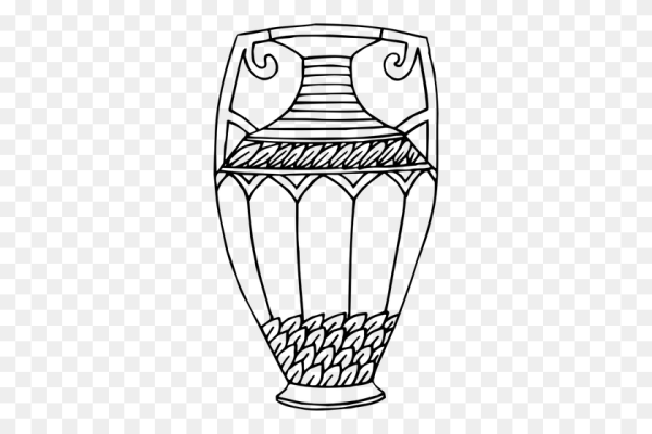 Эскиз алебастровой вазы древнего Египта