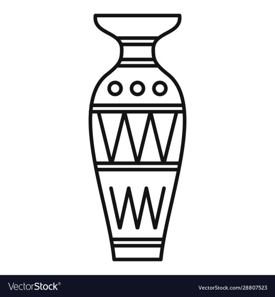 Египетская ваза контур