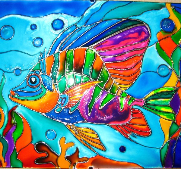 Витраж рыбки