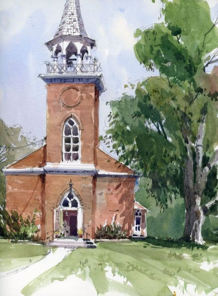 Пейзаж с архитектурой