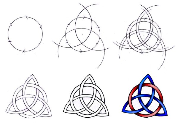 Цветок из циркуля