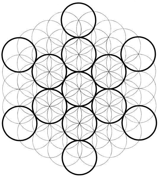 Узоры в круге циркулем