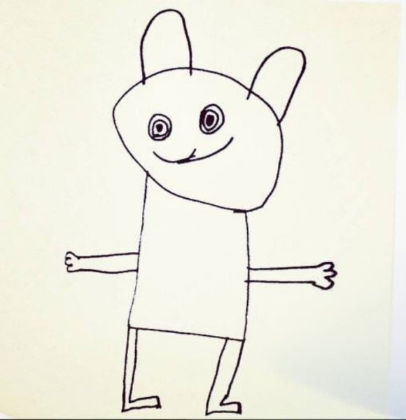 Смешной детский рисунок