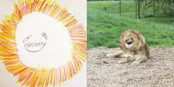 Детские рисунки в реальности