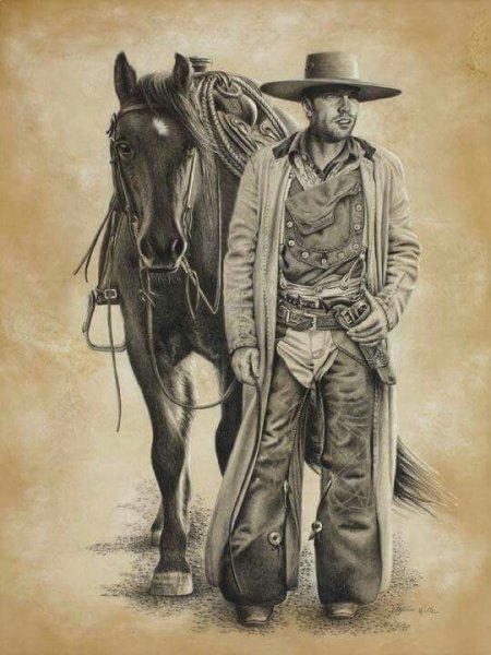 Рисованный дикий Запад