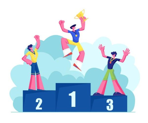 Нарисовать пьедестал почета