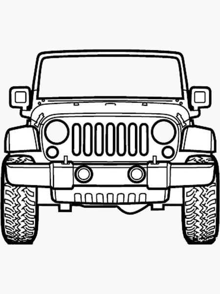 Jeep Wrangler сзади vector