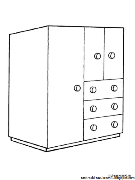 Шкаф раскраска для детей