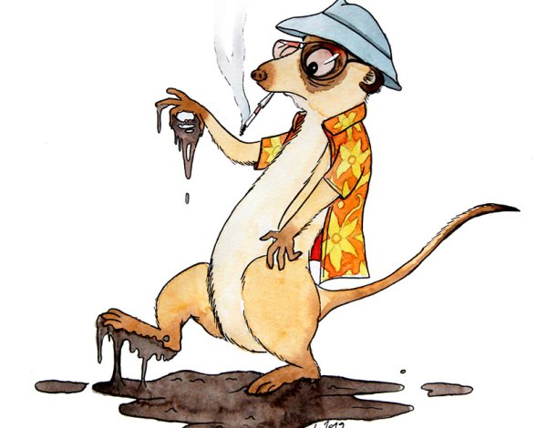 Сурикат карандашом