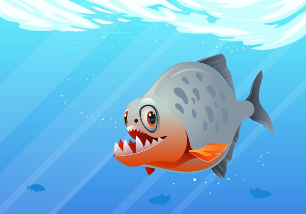 Пиранья вектор