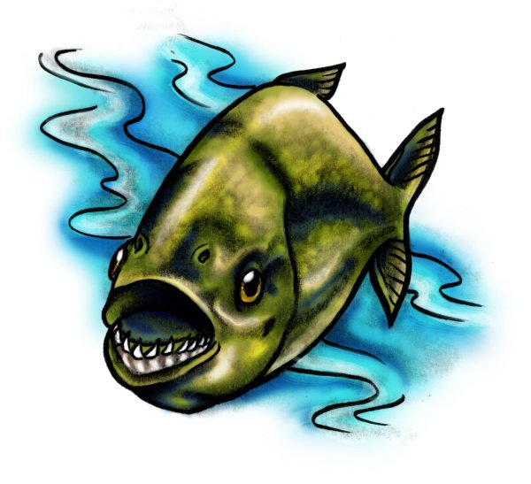 Пиранья карандашом