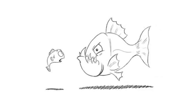 Пиранья раскраска