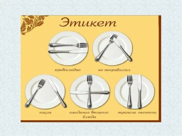Правила этикетки за столом