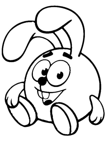 Смешарики раскраска для детей Крош