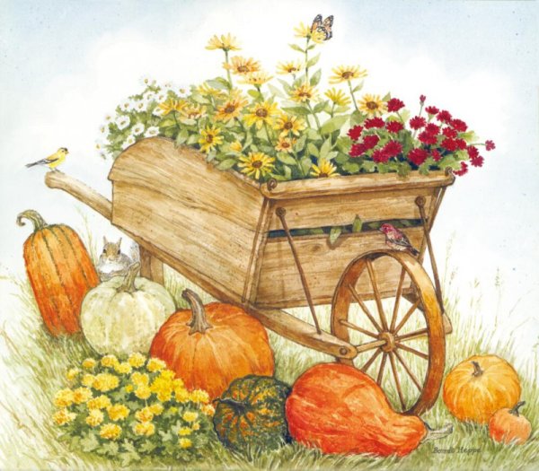 Рисование хлебное поле