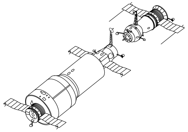 Салют-1 орбитальная станция схема