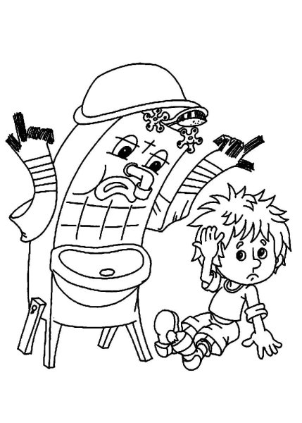 Корней Чуковский Мойдодыр раскраска