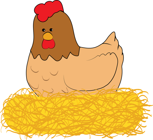 Курочка для малышей мультяшная