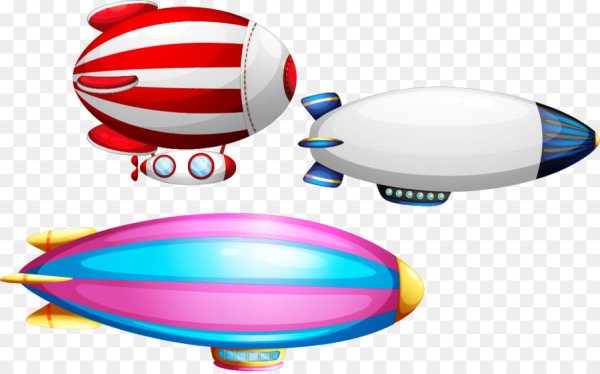 Дирижабль мультяшный
