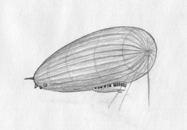 Дирижабль карандашом