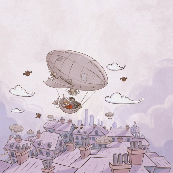 Дирижабль иллюстрация