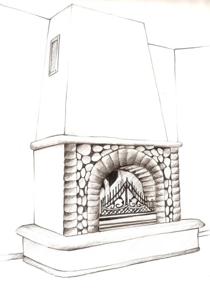 Эскиз камина