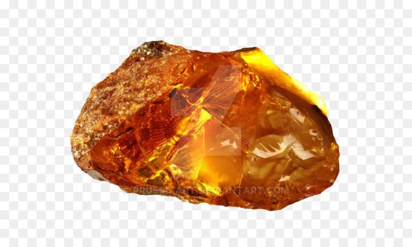 Камень янтарь без фона