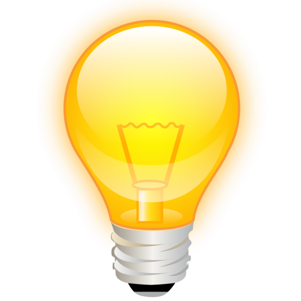 Лампочка на белом фоне