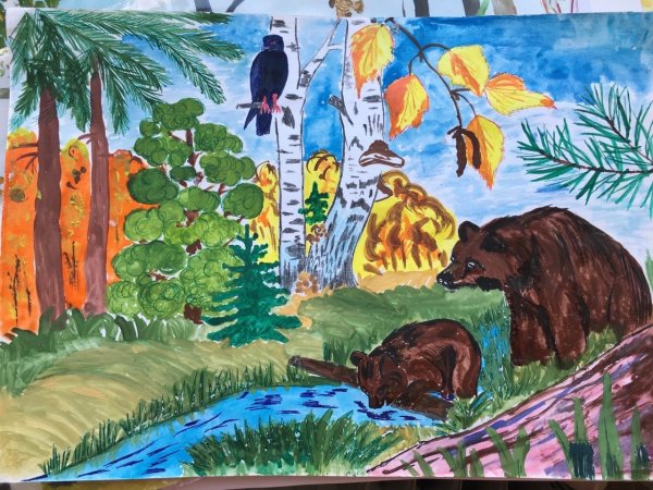 Рисунок на тему заповедник