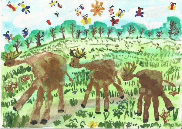 Заповедник рисунок детский