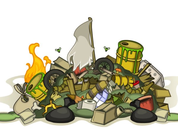 Куча мусора мультяшная