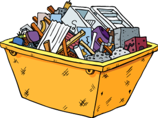 Мусорный бак мультяшный