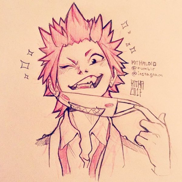 Киришима Эйджиро рисунок