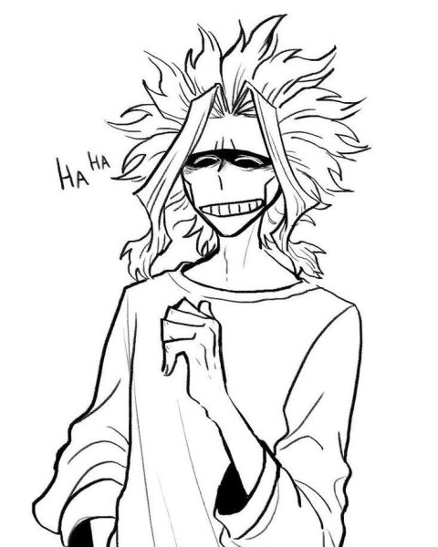 Раскраски аниме моя геройская Академия