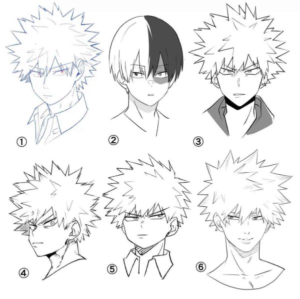 Аниме моя геройская Академия для срисовки