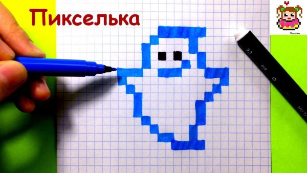 Рисовать по клеточкам пикселька