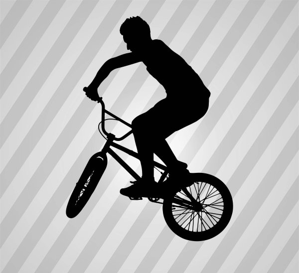 Черно белый BMX