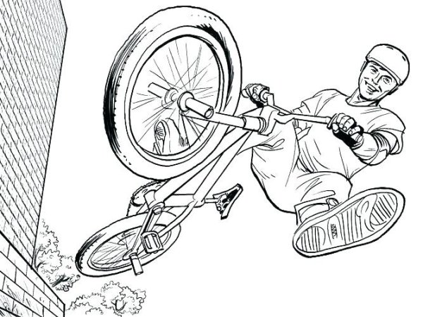 Раскраска BMX