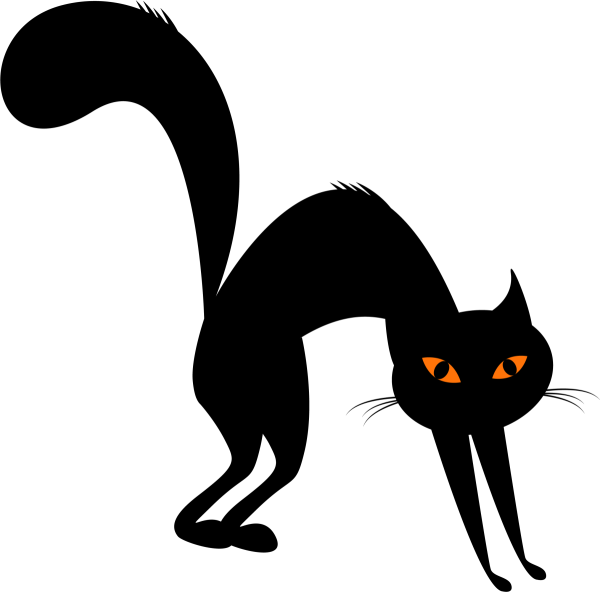 Черная кошка мультяшная