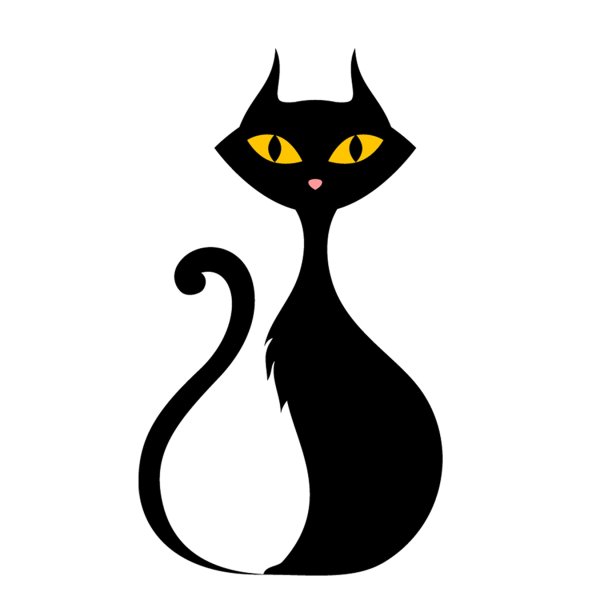 Взрослая кошка маленькая рисованная картинка