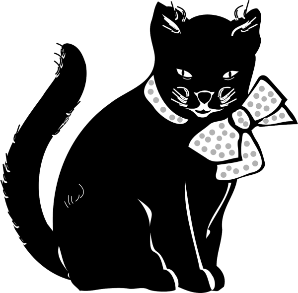 Черная кошка рисунок