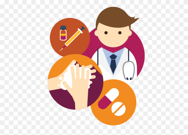 Грипп на прозрачном фоне