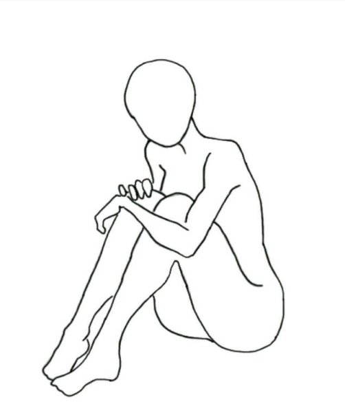 Сидячие позы для рисования