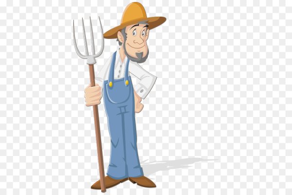 Фермер на прозрачном фоне