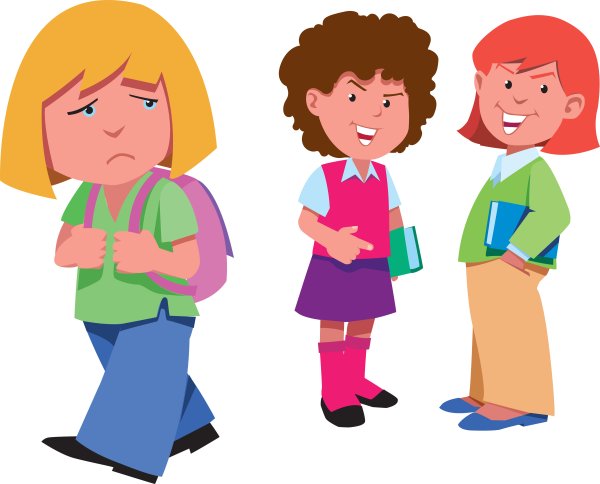 Буллинг на белом фоне