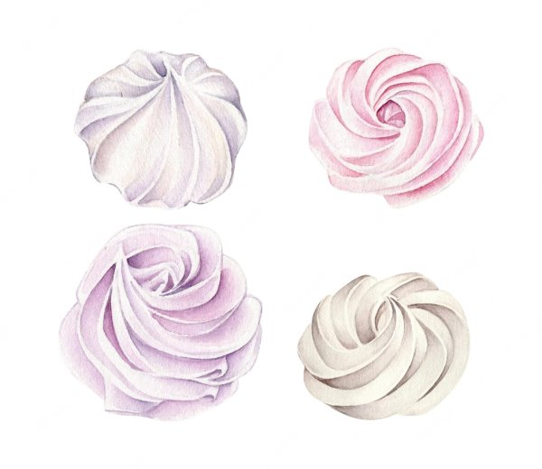 Безе акварель