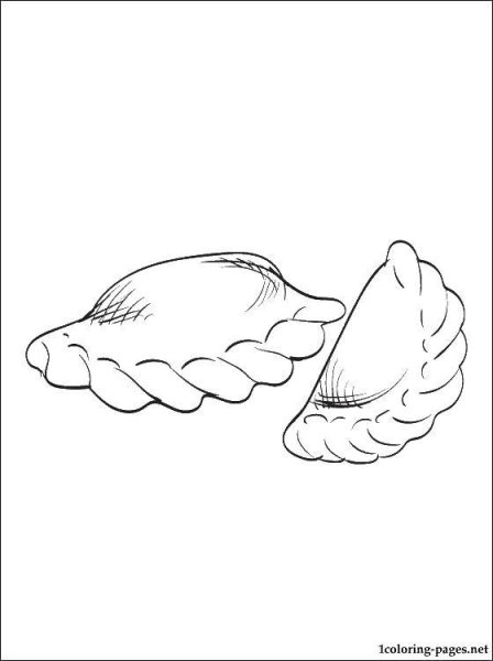 Пирожки раскраска