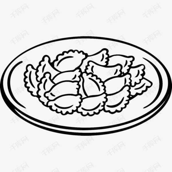 Пельмени раскраска