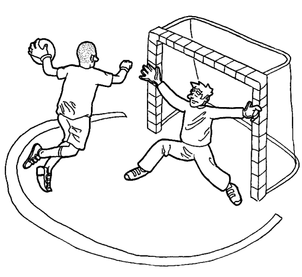 Гандбол раскраска для детей
