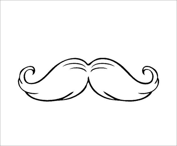 Усы раскраска для детей